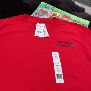NWT Southern Y’all Christmas Red LS Tee Turtle There’s No Place Like Home L
